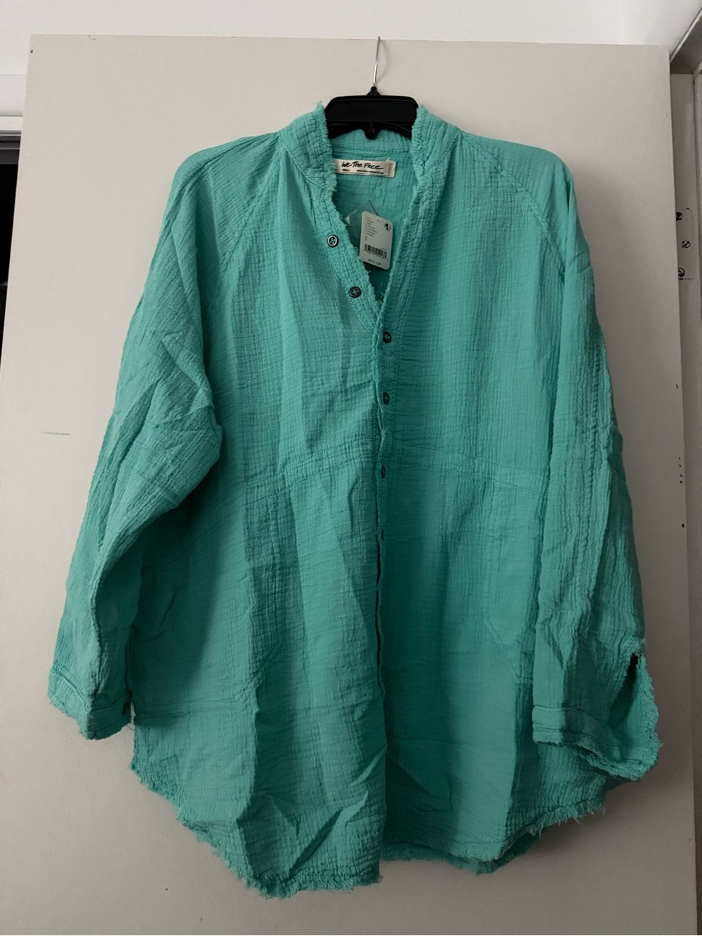 We The Free Lightweight Gauze Shirt in Aqua